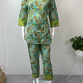 Tropical Bliss Green Pure Cotton Co-ord Set