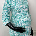 Sky Blue Pure Cotton Fabric Maternity Co-ord Set.