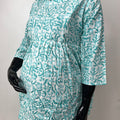 Sky Blue Pure Cotton Fabric Maternity Co-ord Set.