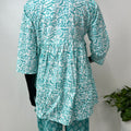 Sky Blue Pure Cotton Fabric Maternity Co-ord Set.