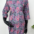 Grey & Pink Pure Cotton Fabric Maternity Co-ord Set