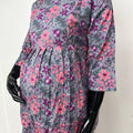 Grey & Pink Pure Cotton Fabric Maternity Co-ord Set