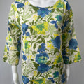 Blue Blossom Khadi Cotton Co-ord Set