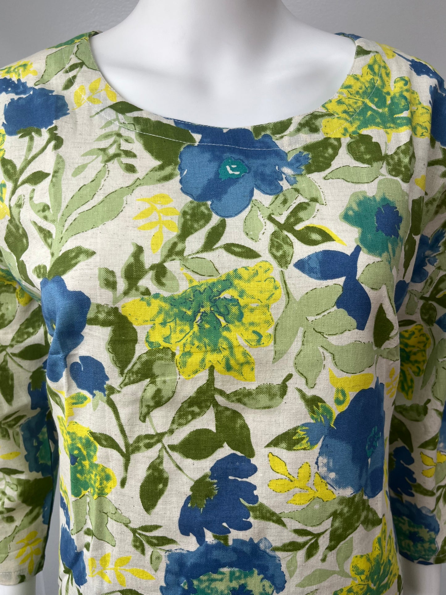 Blue Blossom Khadi Cotton Co-ord Set