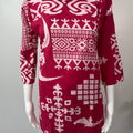 Tribal Red Maze Pure Cotton Loungewear Set