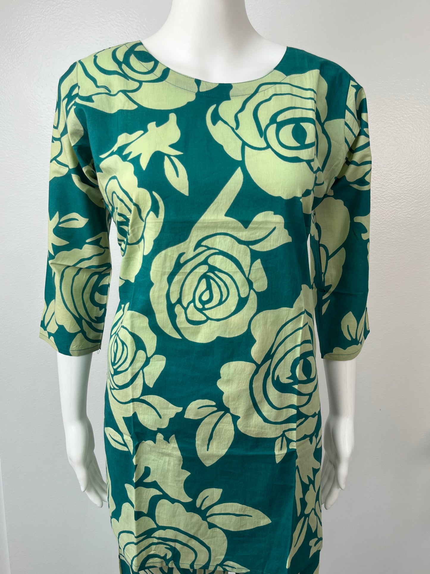 Emerald Bloom Pure Cotton Co-ord Set