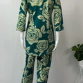 Emerald Bloom Pure Cotton Co-ord Set
