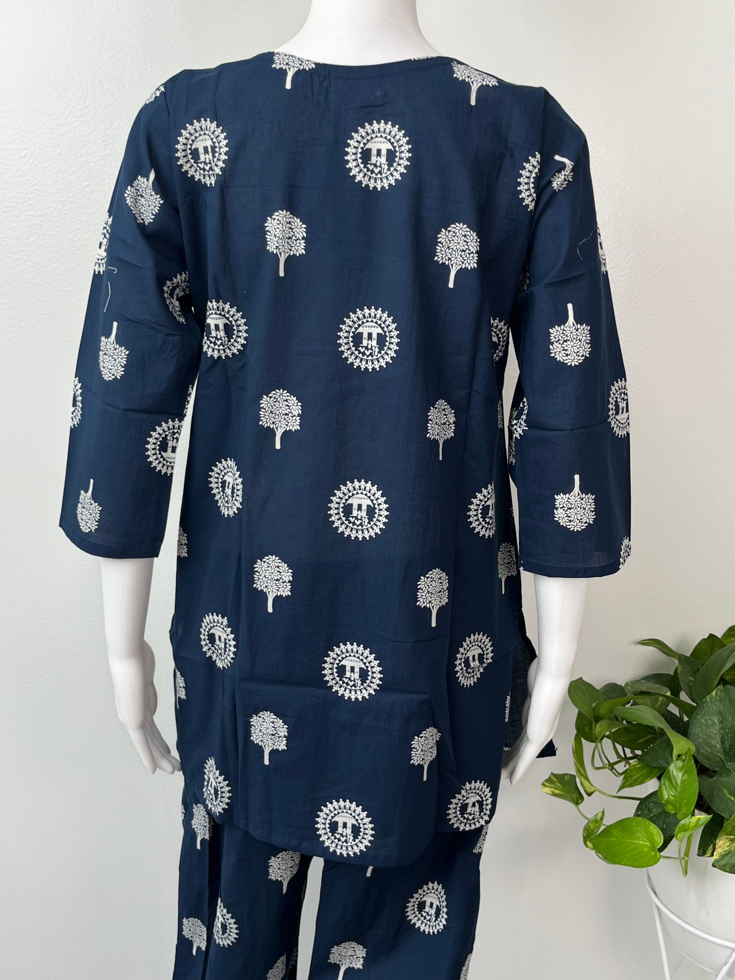 Indigo Heritage Pure Cotton Fabric Co-ord Set
