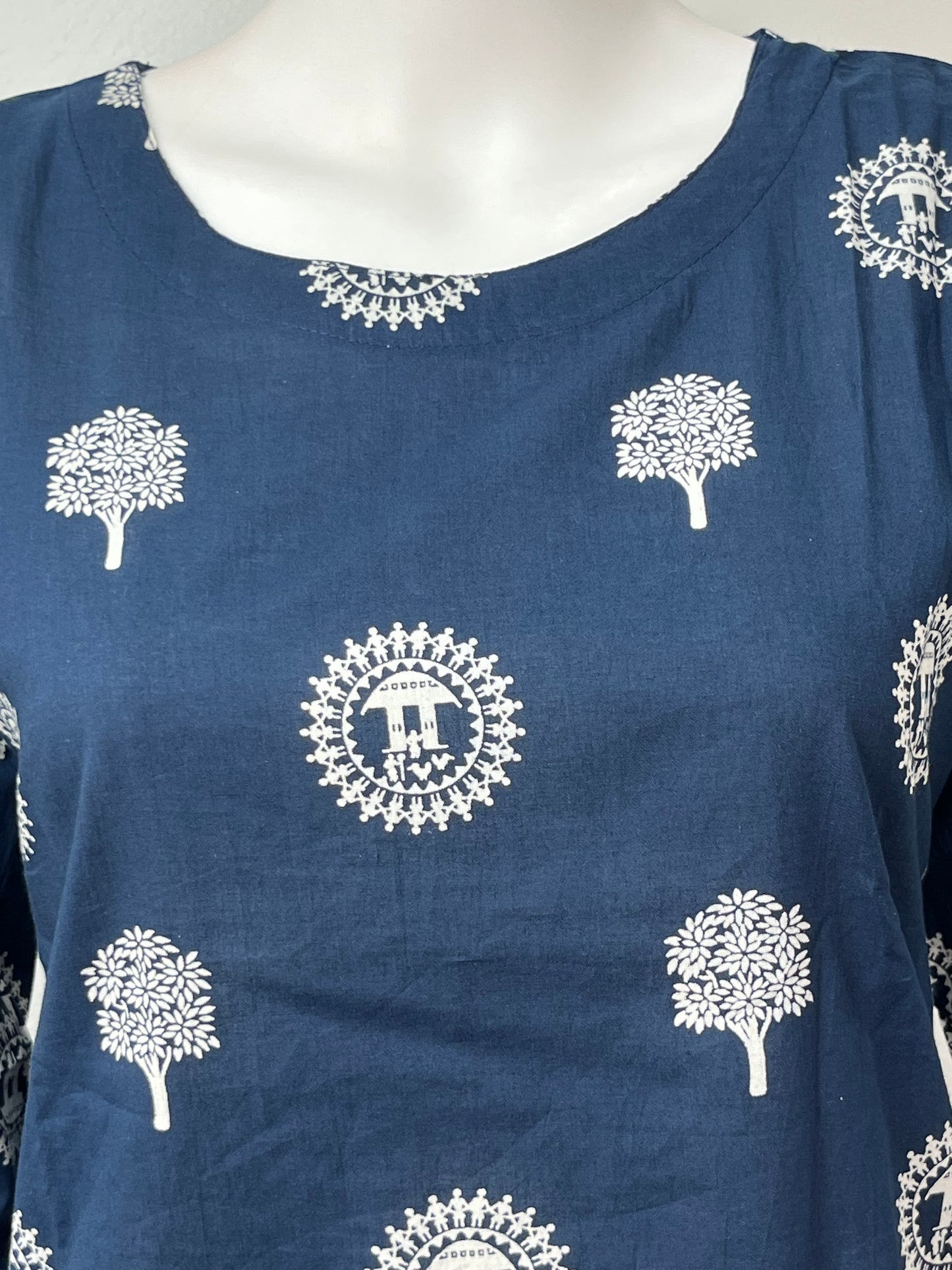 Indigo Heritage Pure Cotton Fabric Co-ord Set