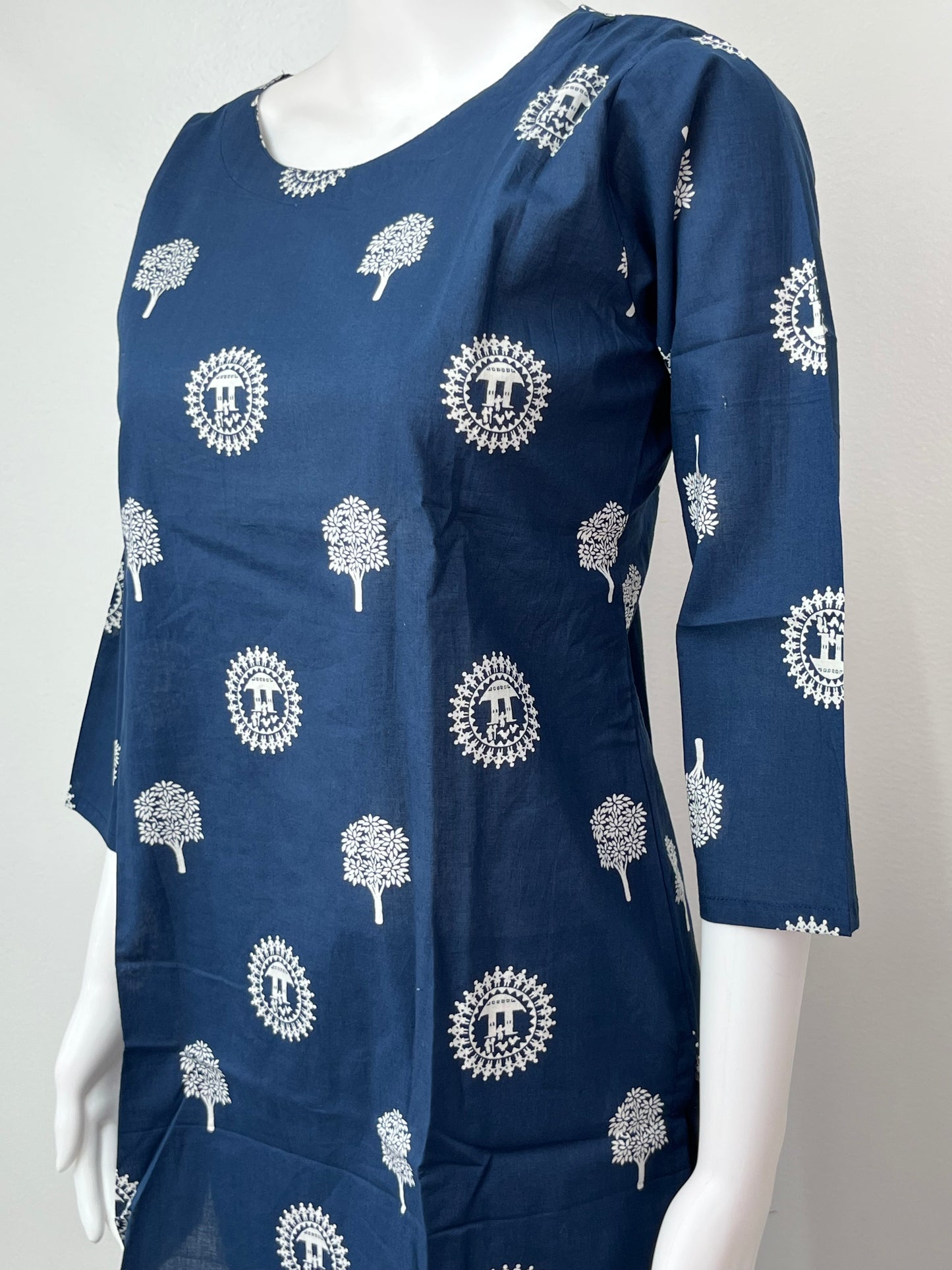 Indigo Heritage Pure Cotton Fabric Co-ord Set