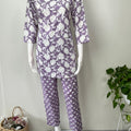 Lightweight Cotton Nightwear Set- Lavender