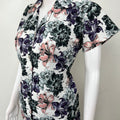 Floral Printed Rayon Button-Down Night Suit