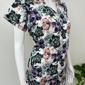 Floral Printed Rayon Button-Down Night Suit
