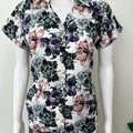 Floral Printed Rayon Button-Down Night Suit