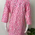 Pink Women's Cotton Co-ord Night Suit