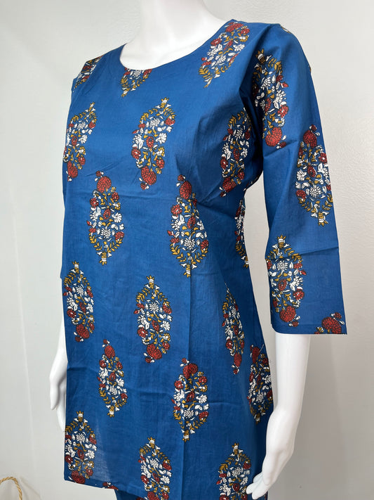 Blue Pure Cotton Night Suit