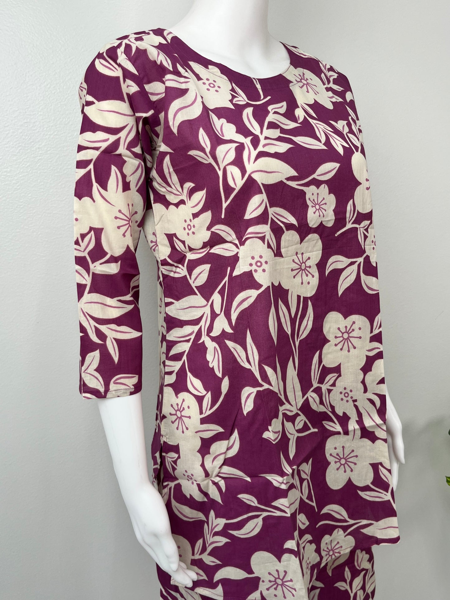 Berry Floral Cotton Lounge Set