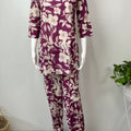 Berry Floral Cotton Lounge Set