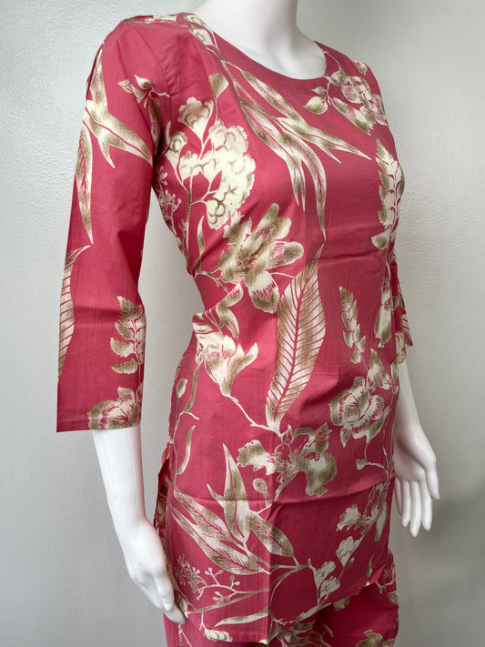Peachy Bliss Pure Cotton Night Suit