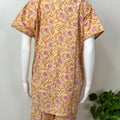 Women's Cotton Pyjama Set- Night Suit in Yellow