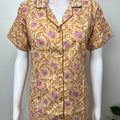 Women's Cotton Pyjama Set- Night Suit in Yellow
