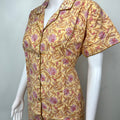 Women's Cotton Pyjama Set- Night Suit in Yellow
