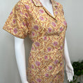 Women's Cotton Pyjama Set- Night Suit in Yellow