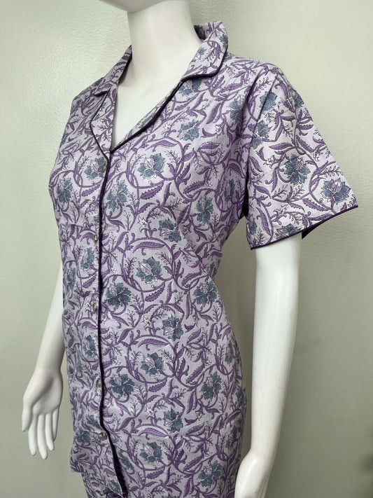 Comfort Fit Cotton Night Suit- Half Sleeves