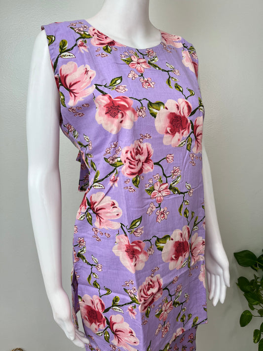 Floral Print Women's Cotton Co-ord Night Suit