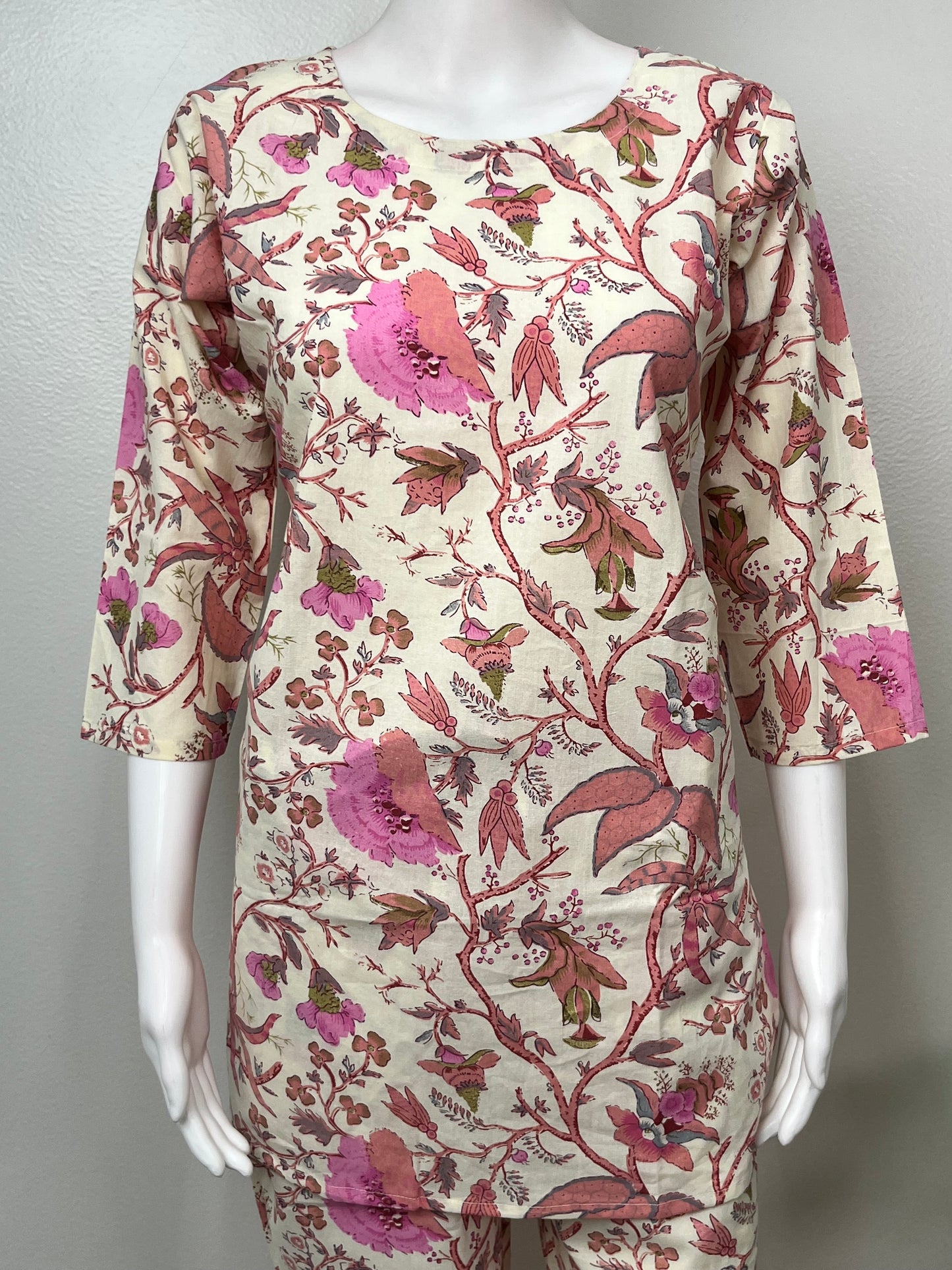 Blush Bloom Pure Cotton Night Suit