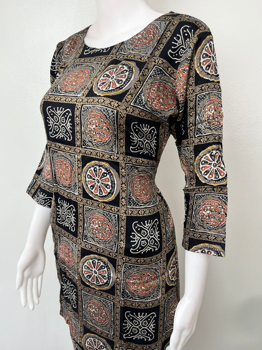 Midnight Grid Rayon Co-ord Set