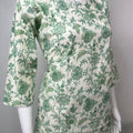 Green Floral Pure Cotton Night Suit Top & Bottom Set