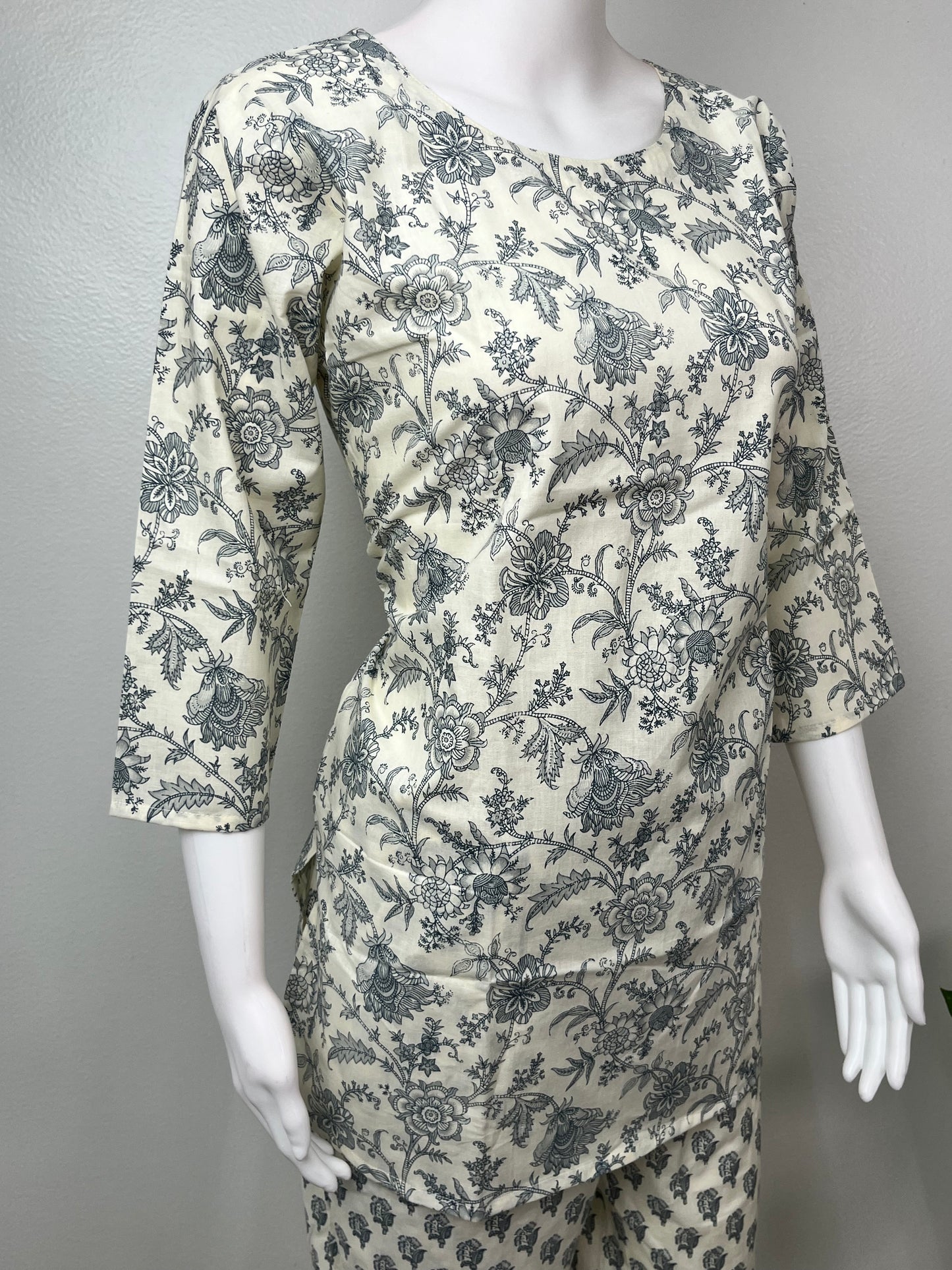 Flora Printed Pure Cotton Nightwear Co-Ord