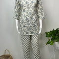 Flora Printed Pure Cotton Nightwear Co-Ord