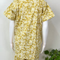 Yellow Cotton Button-Down Night Suit