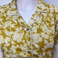 Yellow Cotton Button-Down Night Suit