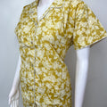 Yellow Cotton Button-Down Night Suit