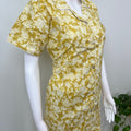 Yellow Cotton Button-Down Night Suit