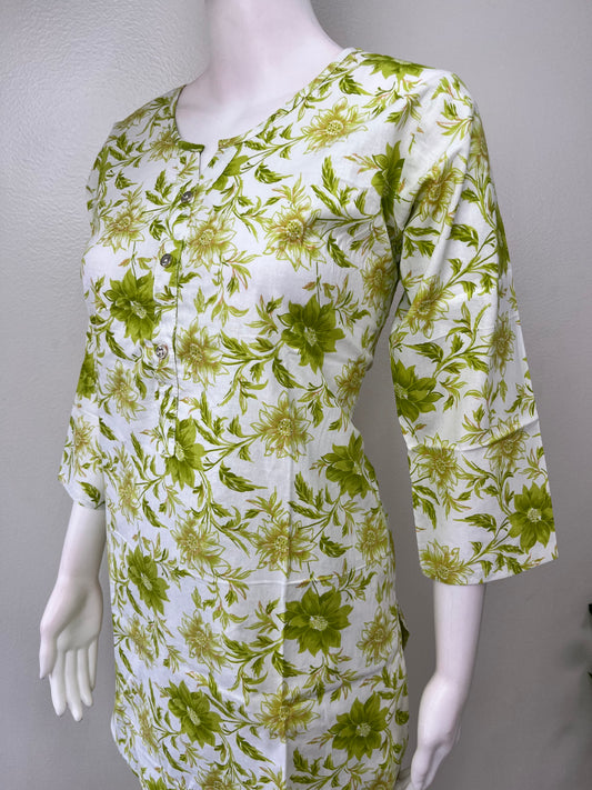 Casual Cotton Nightwear Co-Ord - Lime Green