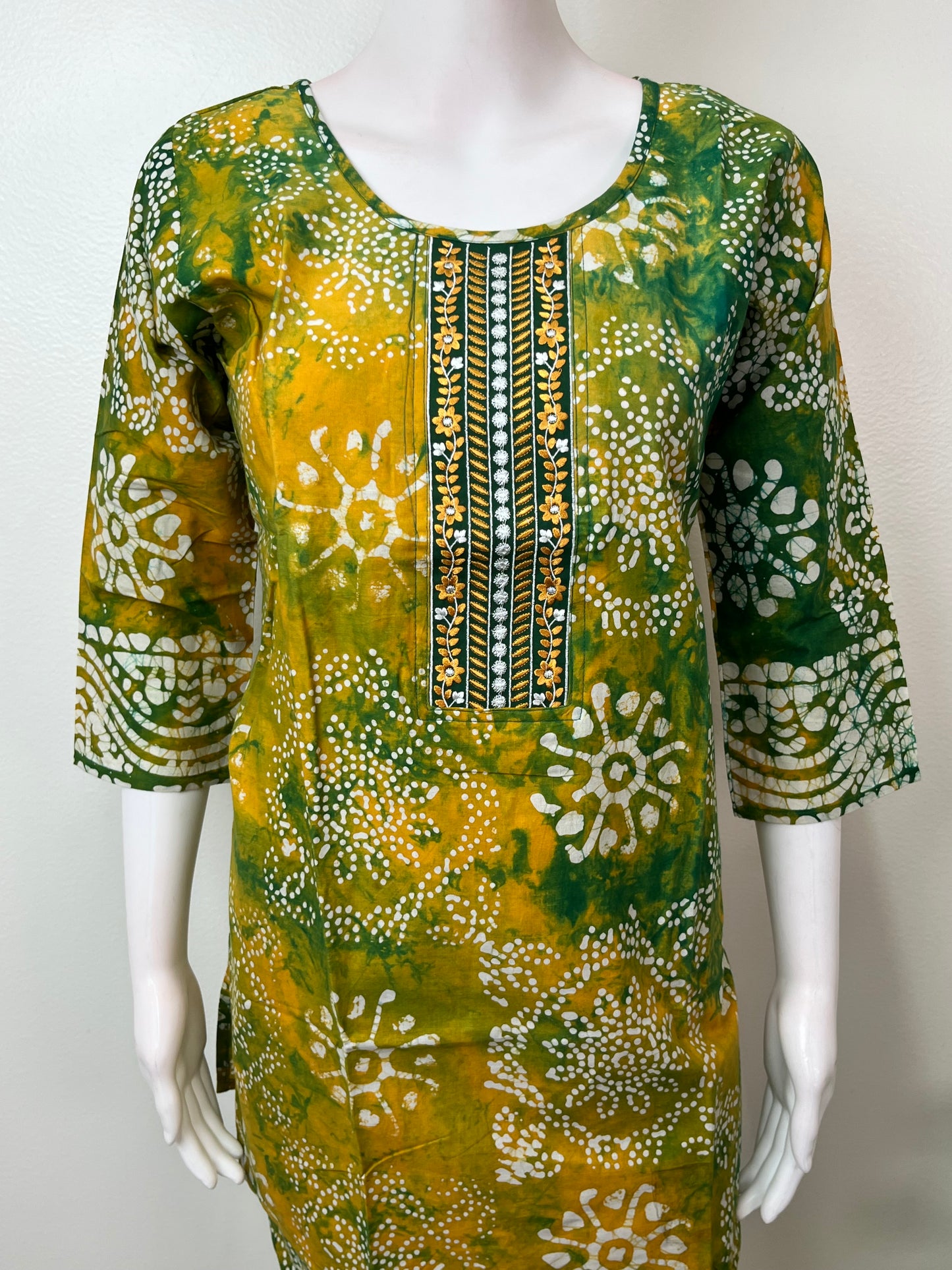 Green Bandhani Pure Cotton Night Suit