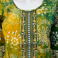 Green Bandhani Pure Cotton Night Suit