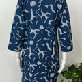 Royal Blue Rayon Fabric Loungewear