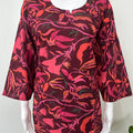 Tropical Vines Night Suit in Maroon