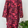 Tropical Vines Night Suit in Maroon