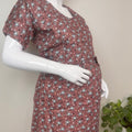 Nursing Comfort Rayon Fabric Maternity Gown for Women