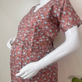 Nursing Comfort Rayon Fabric Maternity Gown for Women