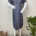 Relaxed Fit Blue Maternity Gown for Women