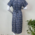 Relaxed Fit Blue Maternity Gown for Women