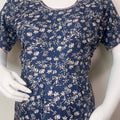 Relaxed Fit Blue Maternity Gown for Women