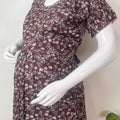 Comfortable Pregnancy Rayon Fabric Night Gown with Nursing Zip